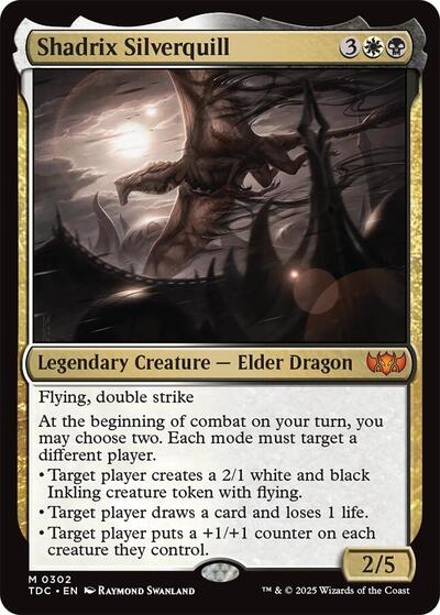 Shadrix Silverquill (Commander: Tarkir: Dragonstorm) Light Play