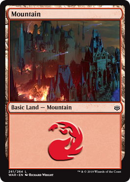 Mountain (261) (War of the Spark) Light Play