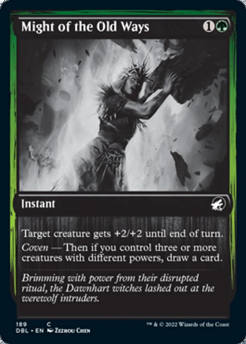 Might of the Old Ways (Innistrad: Double Feature) Light Play