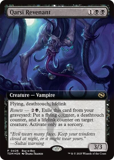 Qarsi Revenant (Extended Art) (Promos: Buy-A-Box) Light Play Foil