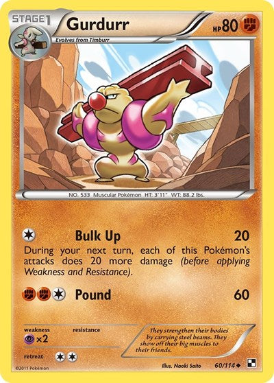 Gurdurr (Black and White) Medium Play Reverse Holofoil