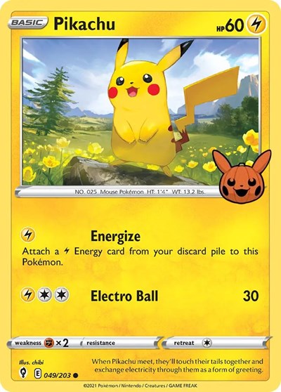 Pikachu (Trick or Trade BOOster Bundle) Light Play