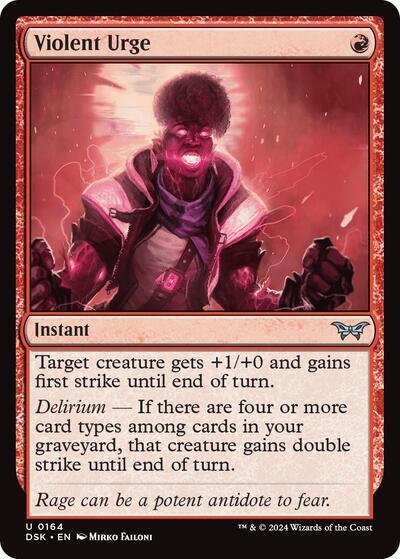 Violent Urge (Duskmourn: House of Horror) Light Play Foil