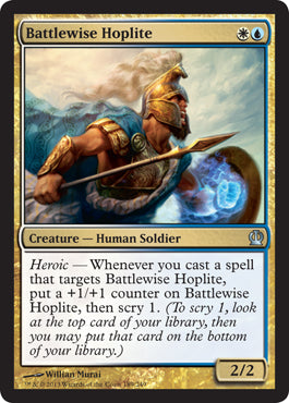 Battlewise Hoplite (Theros) Light Play Foil