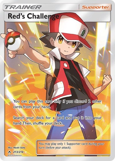 Red's Challenge (Full Art) (SM - Unbroken Bonds) Damaged / Poor Holofoil