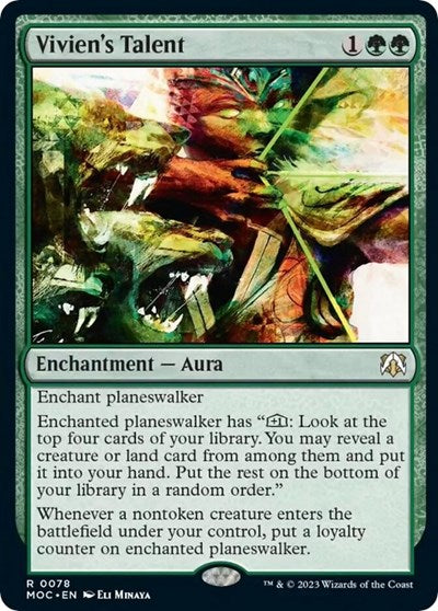 Vivien's Talent (Commander: March of the Machine) Light Play Foil