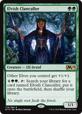 Elvish Clancaller (Magic 2019 Core Set) Light Play