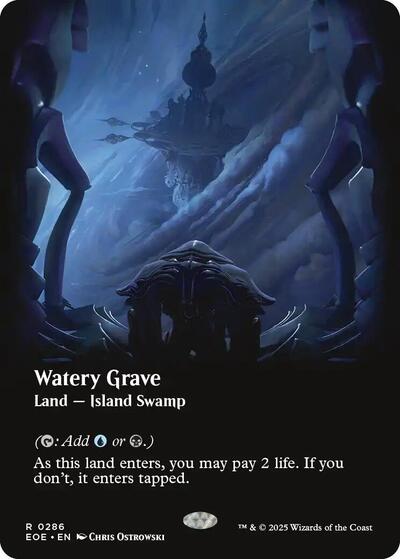 Watery Grave (Borderless) (Edge of Eternities) Light Play Foil