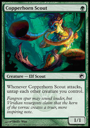 Copperhorn Scout (Scars of Mirrodin) Light Play Foil