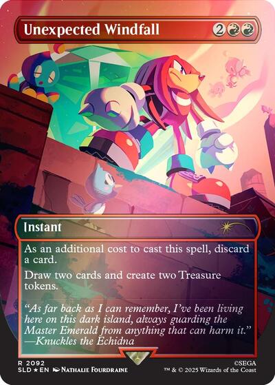 Unexpected Windfall (2092) (Rainbow Foil) (Secret Lair) Light Play Foil