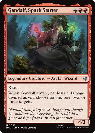 Gandalf, Spark Starter (The Hobbit) Light Play Foil