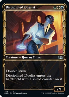 Disciplined Duelist (Gilded Foil) (Streets of New Capenna) Light Play Foil