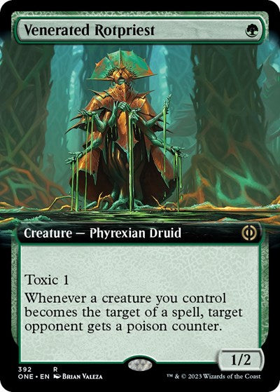Venerated Rotpriest (Extended Art) (Phyrexia: All Will Be One) Light Play Foil