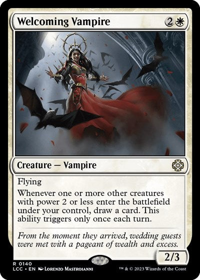 Welcoming Vampire (Commander: The Lost Caverns of Ixalan) Light Play