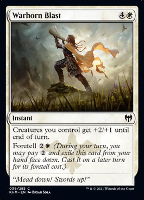 Warhorn Blast (Kaldheim) Light Play Foil