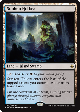 Sunken Hollow (Battle for Zendikar) Light Play