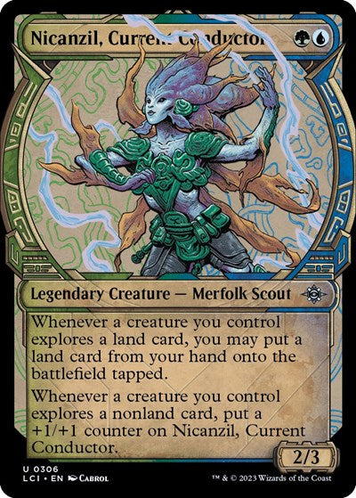 Nicanzil, Current Conductor (Showcase) (The Lost Caverns of Ixalan) Light Play