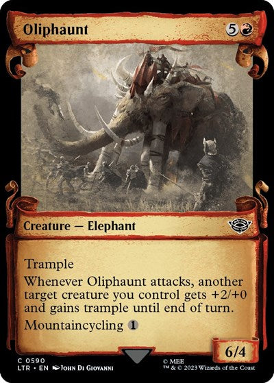 Oliphaunt (Showcase Scrolls) (Universes Beyond: The Lord of the Rings: Tales of Middle-earth) Light Play Foil