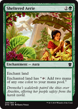 Sheltered Aerie (Dragons of Tarkir) Light Play