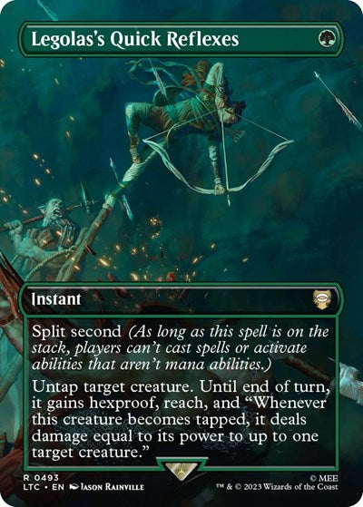 Legolas's Quick Reflexes (Borderless) (Commander: The Lord of the Rings: Tales of Middle-earth) Light Play Foil