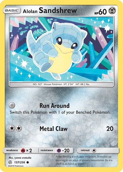 Alolan Sandshrew (SM - Cosmic Eclipse) Light Play