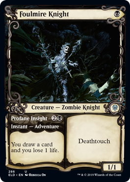Foulmire Knight (Showcase) (Throne of Eldraine) Light Play