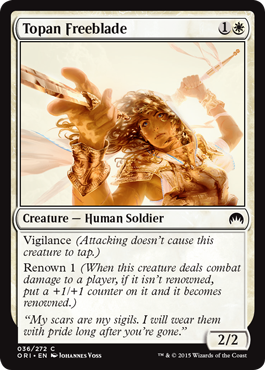 Topan Freeblade (Magic Origins) Light Play Foil