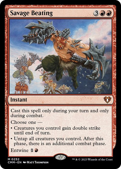 Savage Beating (Commander Masters) Light Play