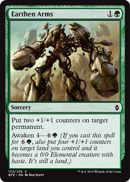 Earthen Arms (Battle for Zendikar) Light Play Foil