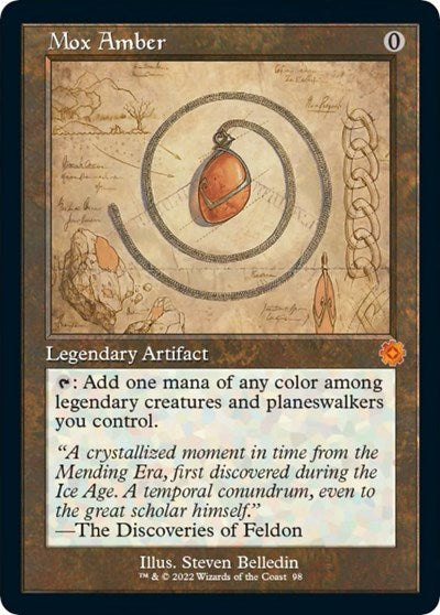 Mox Amber (Schematic) (The Brothers' War: Retro Frame Artifacts) Near Mint Foil