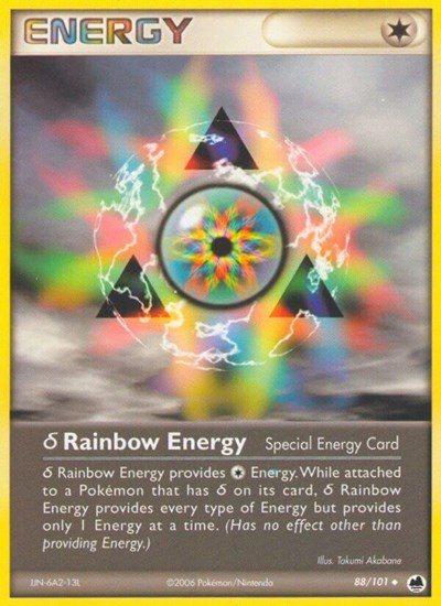 Delta Rainbow Energy (Dragon Frontiers) Damaged / Poor