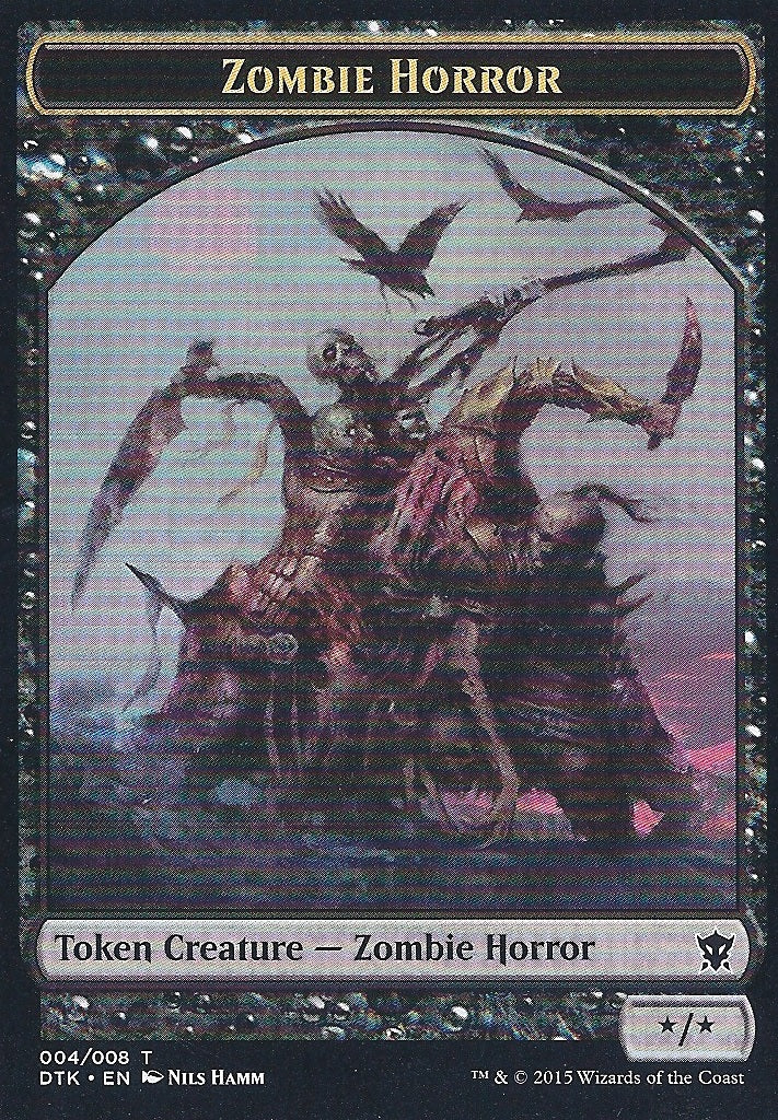 Zombie Horror Token (Dragons of Tarkir) Light Play