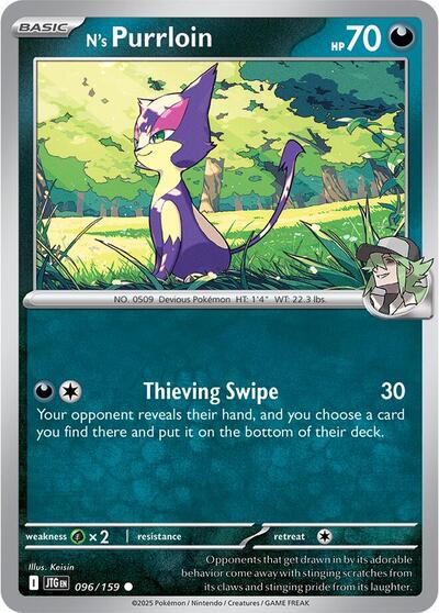 N's Purrloin (SV09: Journey Together) Light Play Reverse Holofoil