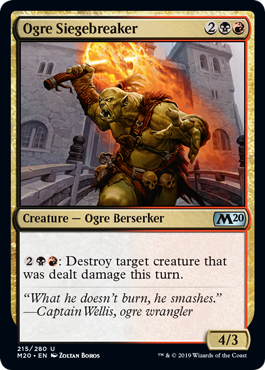 Ogre Siegebreaker (Magic 2020 Core Set) Light Play