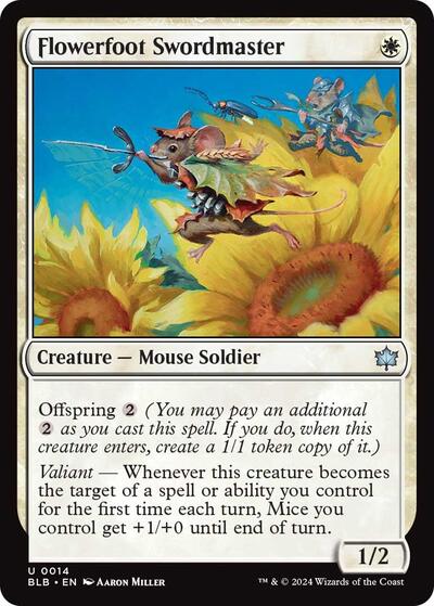 Flowerfoot Swordmaster (Bloomburrow) Light Play