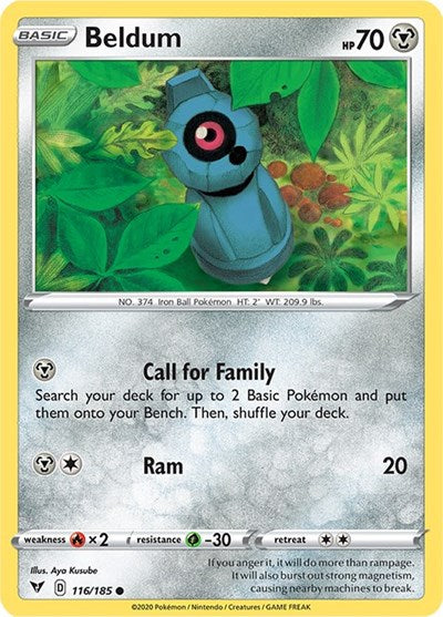 Beldum (SWSH04: Vivid Voltage) Light Play Reverse Holofoil