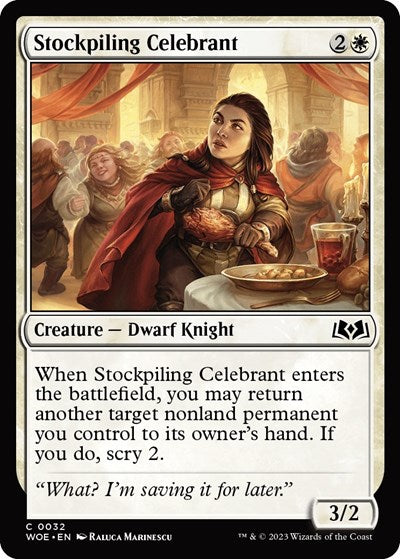 Stockpiling Celebrant (Wilds of Eldraine) Light Play Foil