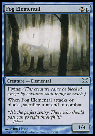 Fog Elemental (10th Edition) Light Play