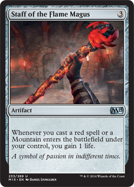 Staff of the Flame Magus (Magic 2015 Core Set) Light Play