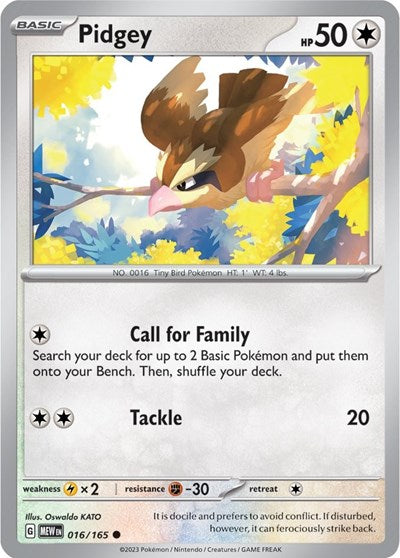 Pidgey (Scarlet and Violet: 151) Light Play Reverse Holofoil