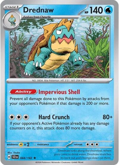 Drednaw (SV07: Stellar Crown) Light Play Reverse Holofoil