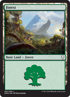 Forest (267) (Dominaria) Light Play