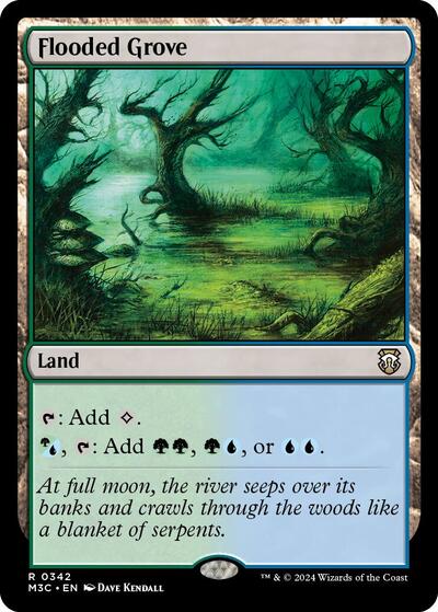 Flooded Grove (Commander: Modern Horizons 3) Light Play