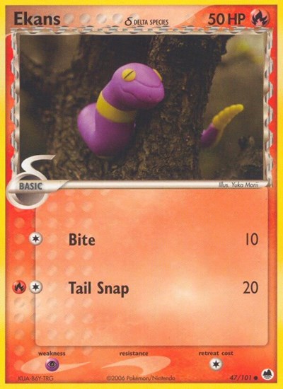 Ekans (Delta Species) (Dragon Frontiers) Damaged / Poor