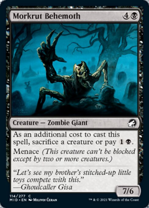 Morkrut Behemoth (Innistrad: Midnight Hunt) Light Play Foil