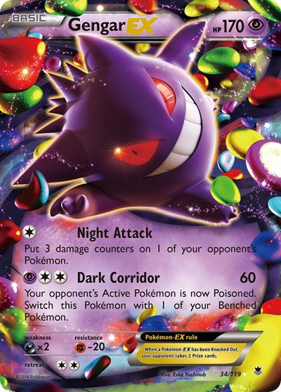 Gengar EX (XY - Phantom Forces) Near Mint Holofoil