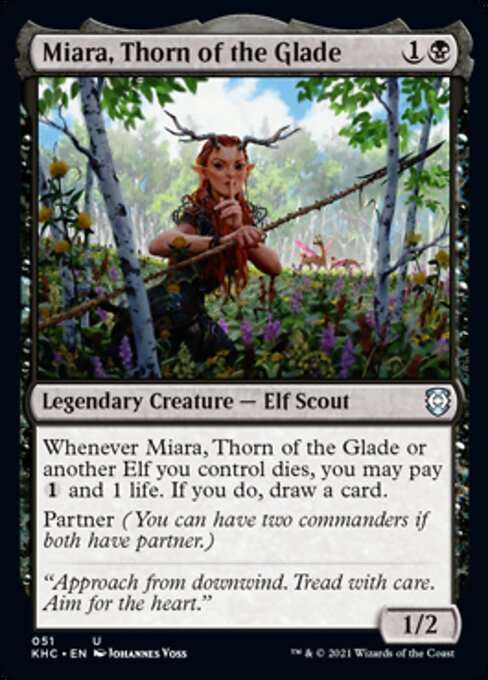 Miara, Thorn of the Glade (Commander 2021 Kaldheim) Light Play