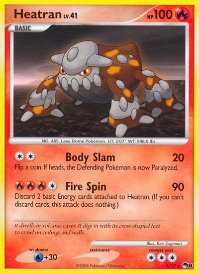 Heatran (POP Series 8) Heavy Play Holofoil