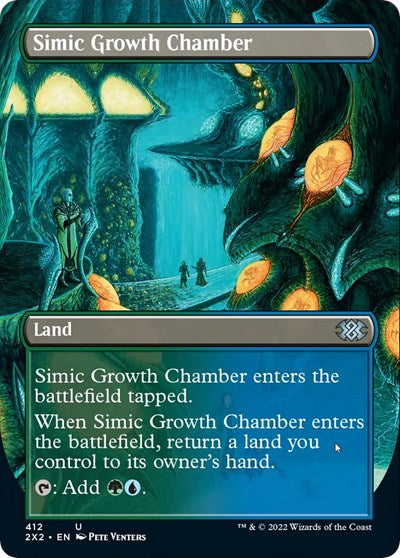 Simic Growth Chamber (Borderless) (Double Masters 2022) Light Play