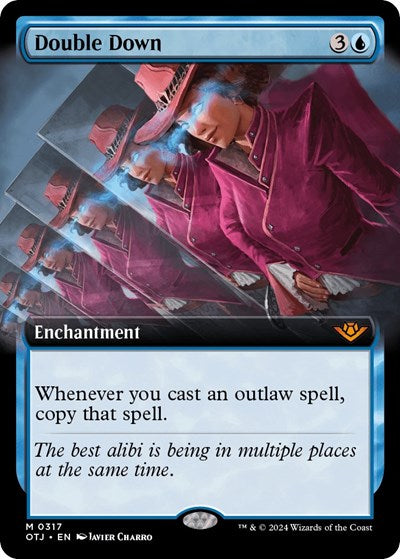 Double Down (Extended Art) (Outlaws of Thunder Junction) Light Play Foil